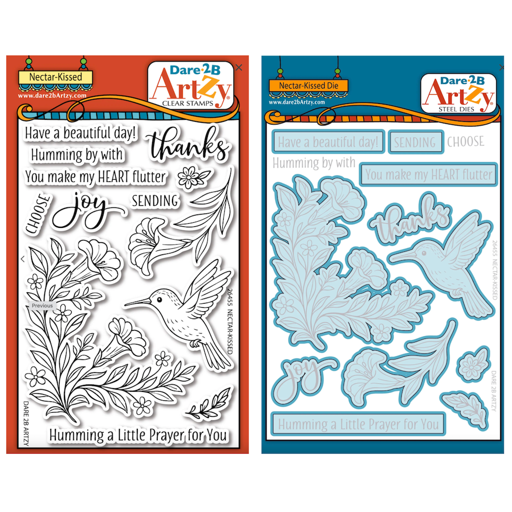 Dare 2B Artzy Nectar-Kissed Stamps and Dies Bundle