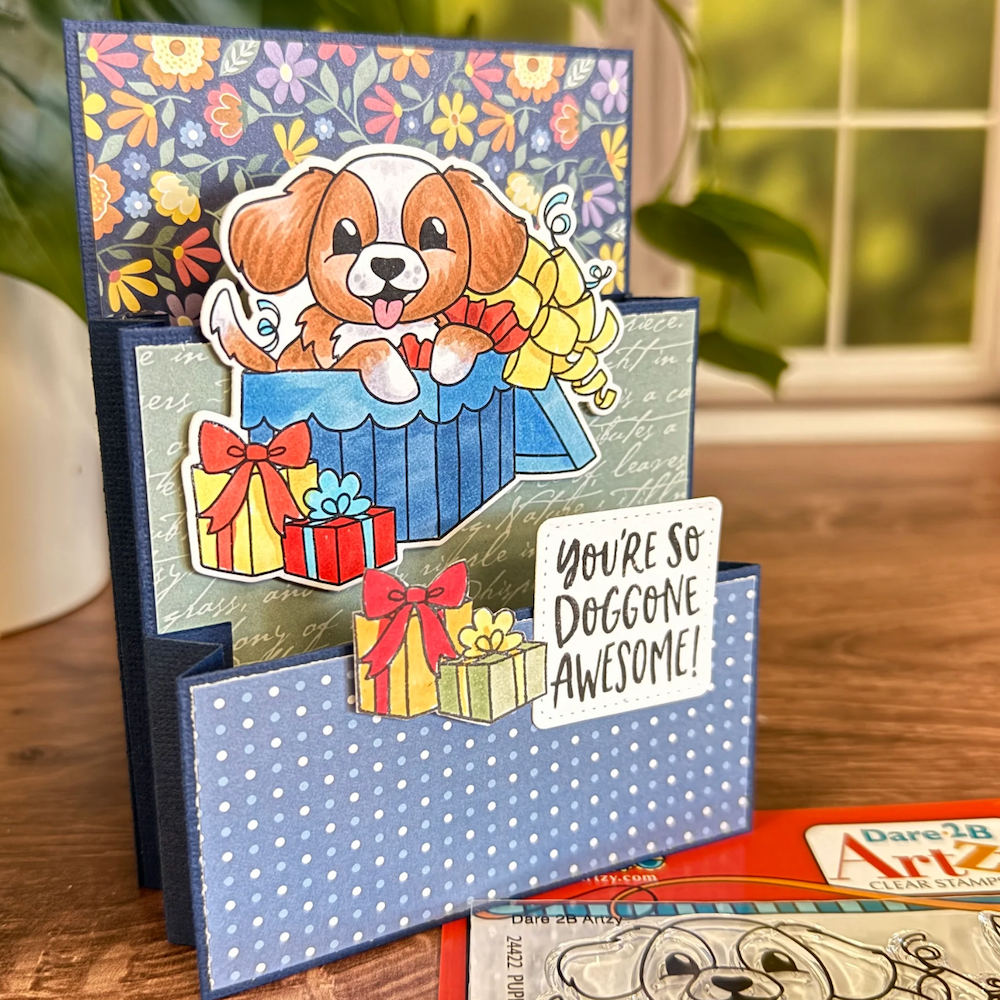Dare 2B Artzy Puppy Present Clear Stamp Set 24422 dog