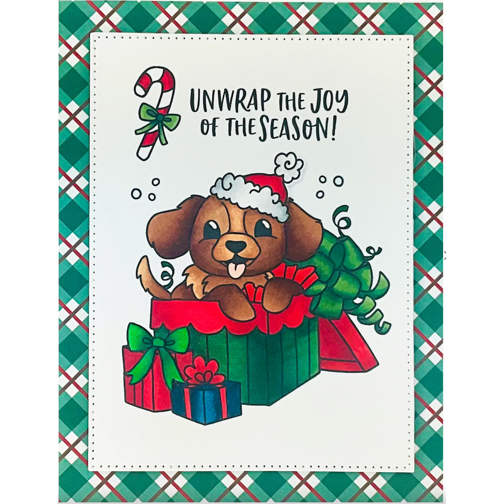 Dare 2B Artzy Puppy Present Clear Stamp Set 24422 gift