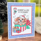 Dare 2B Artzy Puppy Present Clear Stamp Set 24422 unwrap