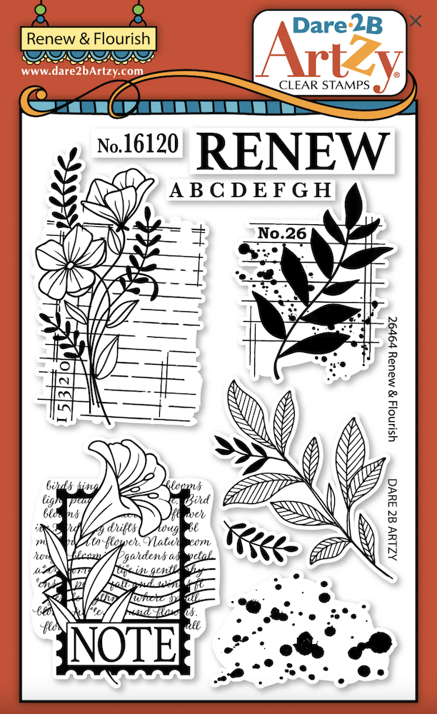 Dare 2B Artzy Renew & Flourish Clear Stamp Set 26464