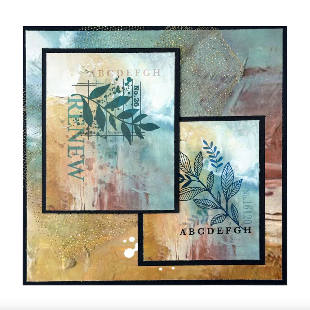 Dare 2B Artzy Renew & Flourish Clear Stamp Set 26464 greenery