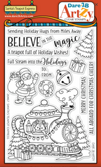 Dare 2B Artzy Santa's Teapot Express Clear Stamp Set 26467