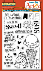Dare 2B Artzy Scoops of Happiness Clear Stamp Set 26461