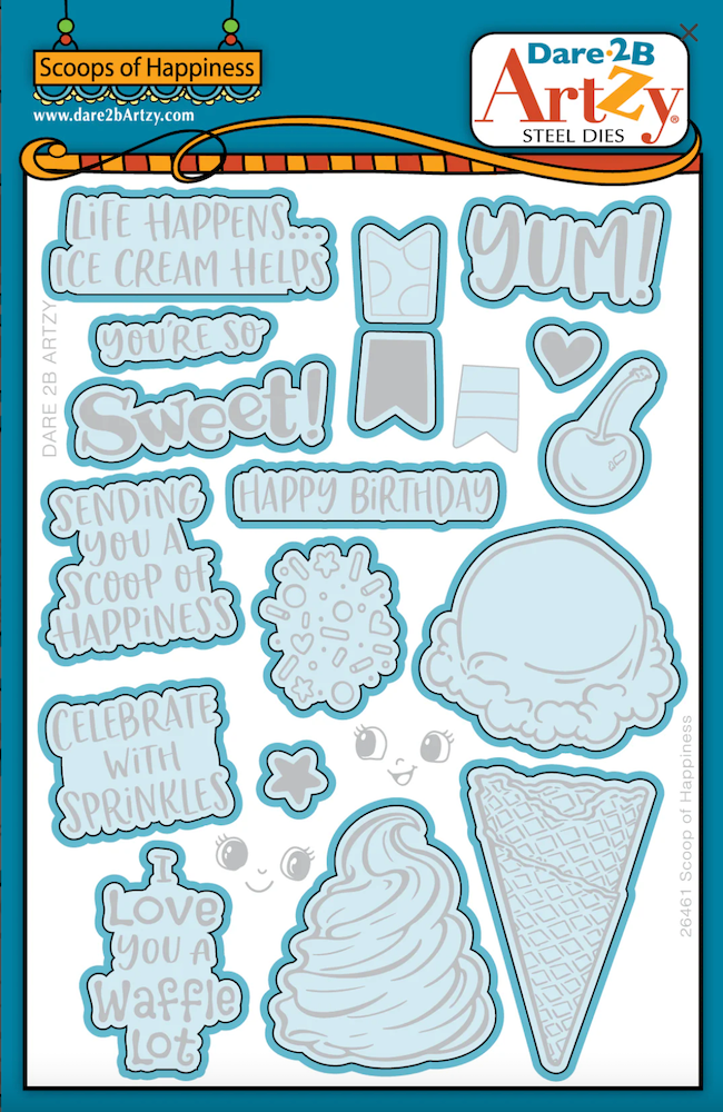 Dare 2B Artzy Scoops of Happiness Die Set d304