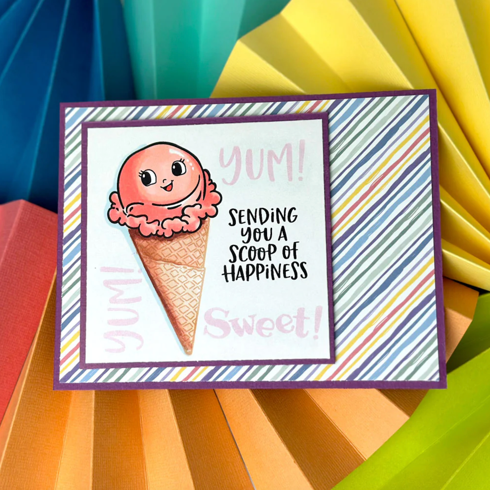 Dare 2B Artzy Scoops of Happiness Die Set d304 ice cream rainbow