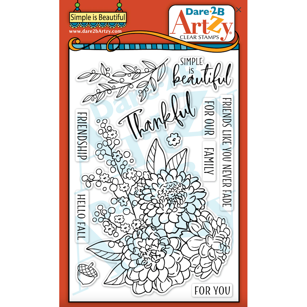 Dare 2B Artzy Simple is Beautiful Clear Stamp Set 25438