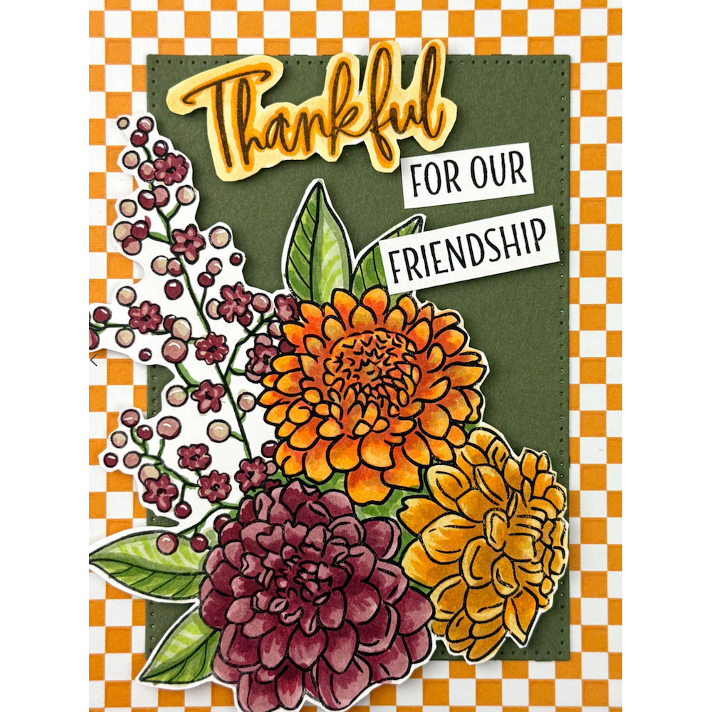 Dare 2B Artzy Simple is Beautiful Clear Stamp Set 25438 thankful