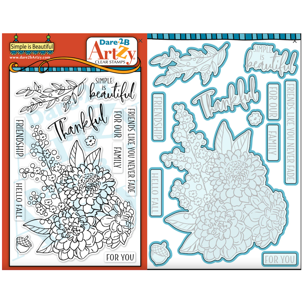 Dare 2B Artzy Simple is Beautiful Stamp and Die Bundle