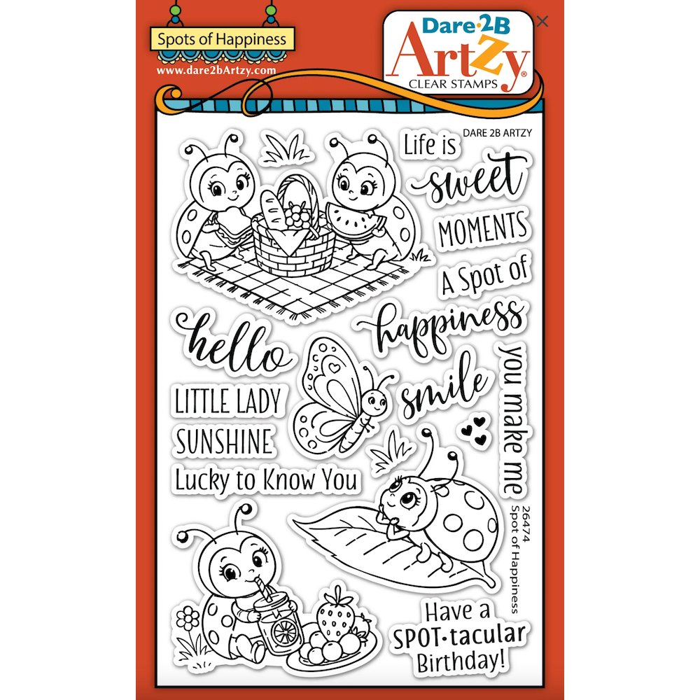 Dare 2B Artzy Spots of Happiness Clear Stamp Set 26474