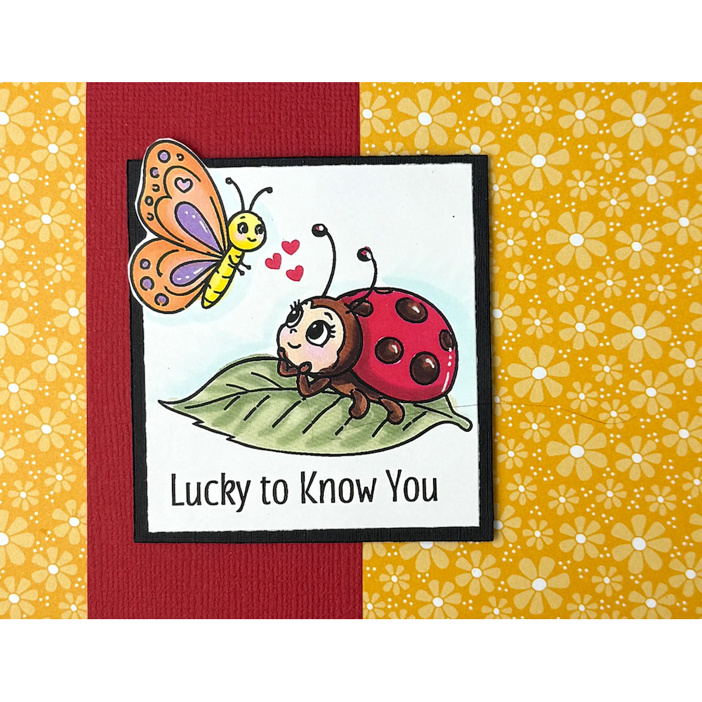Dare 2B Artzy Spots of Happiness Clear Stamp Set 26474 lucky to know you