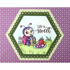 Dare 2B Artzy Spots of Happiness Clear Stamp Set 26474 picnic