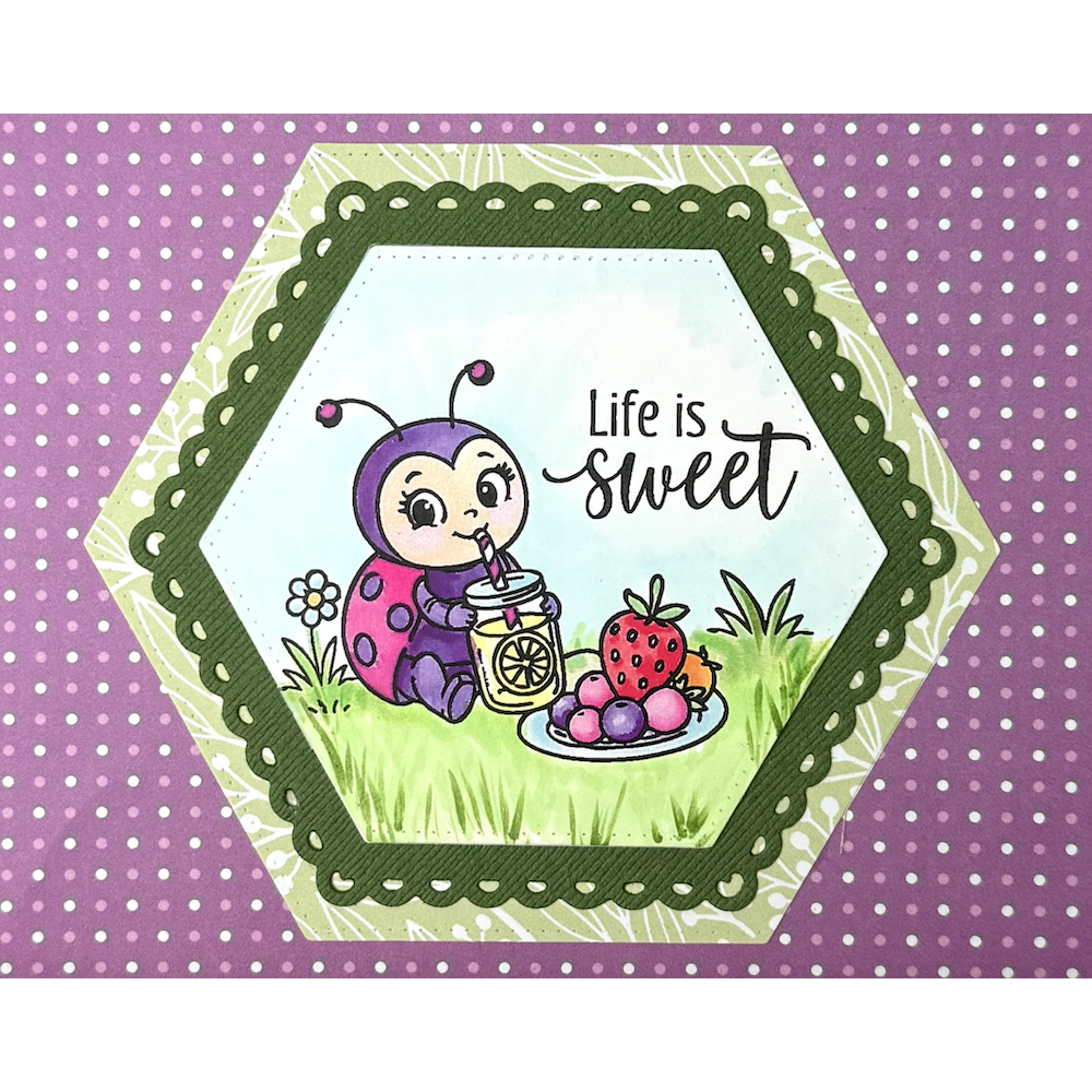 Dare 2B Artzy Spots of Happiness Clear Stamp Set 26474 picnic