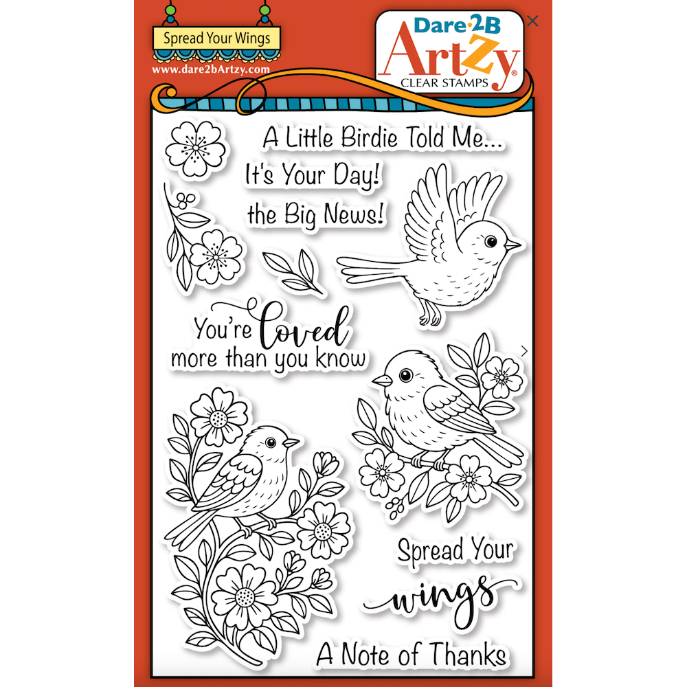 Dare 2B Artzy Spread Your Wings Clear Stamp Set 26453