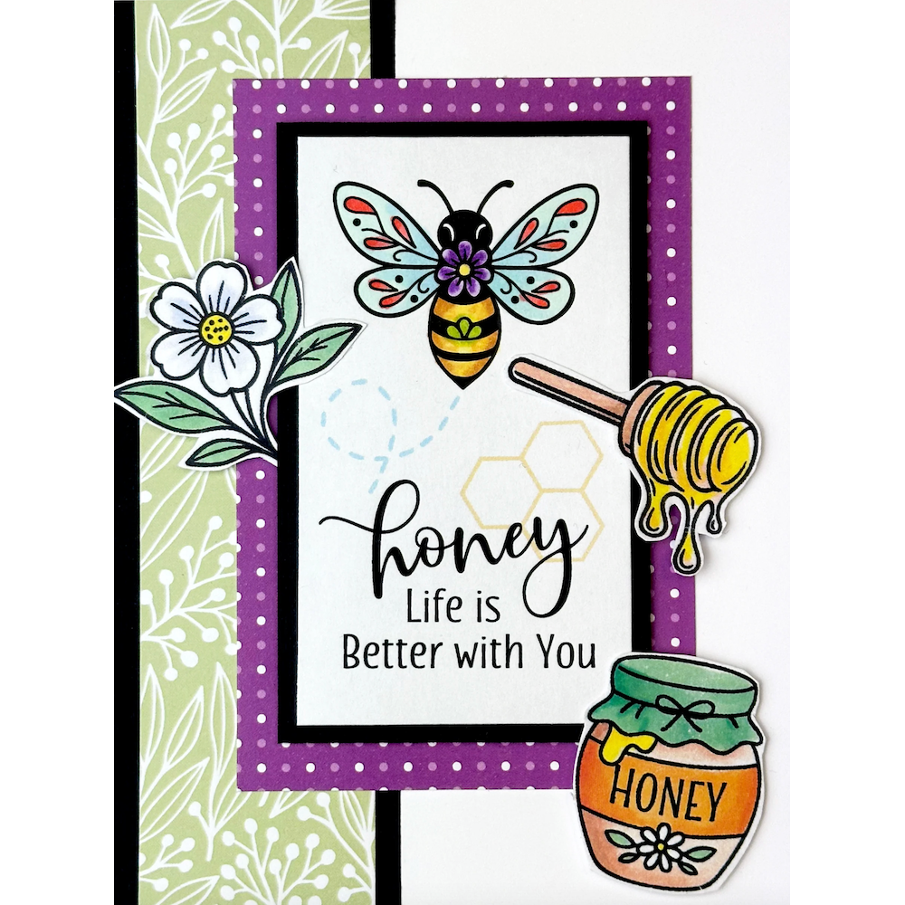 Dare 2B Artzy Sweet as Honey Clear Stamp Set 26456 better