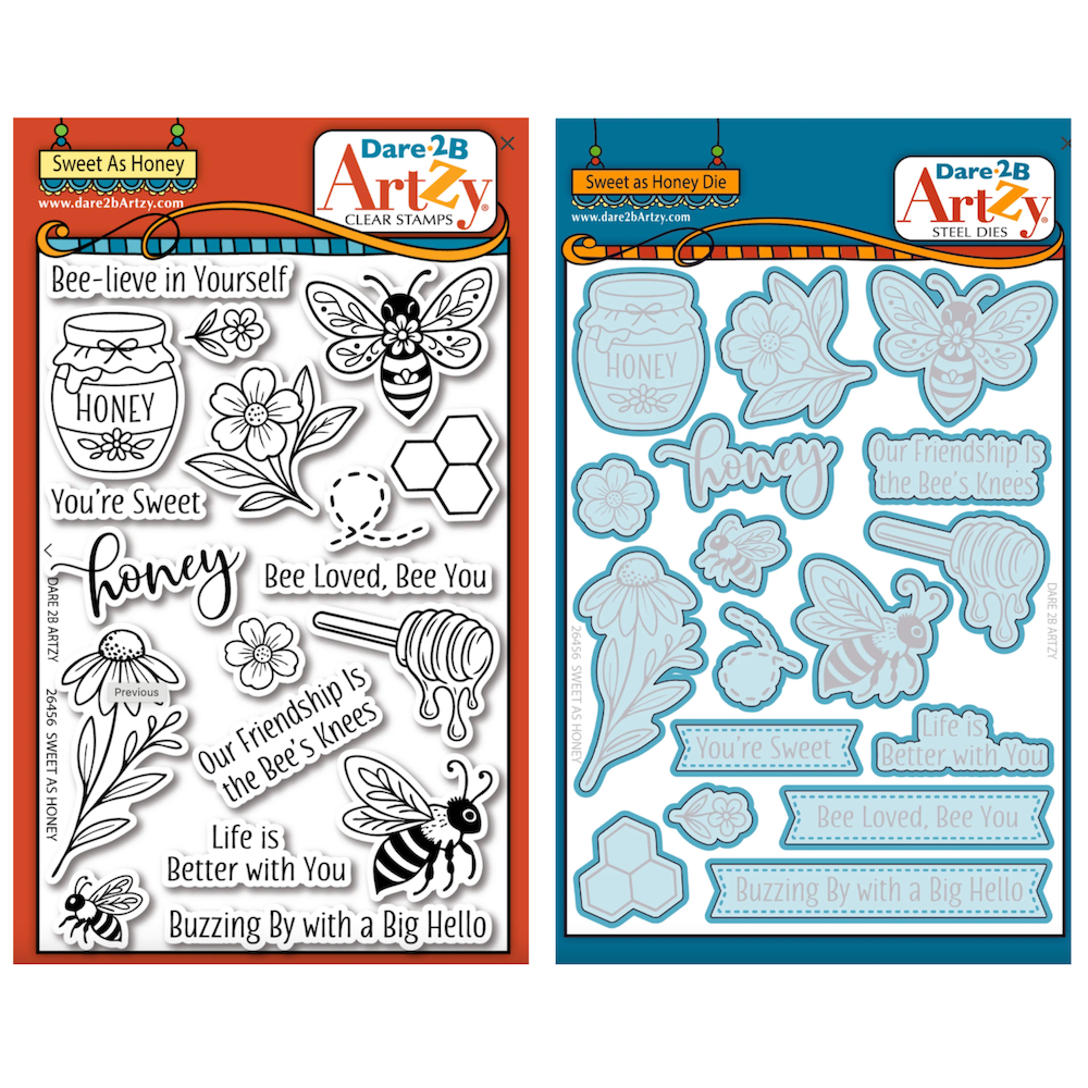 Dare 2B Artzy Sweet as Honey Stamps and Dies Bundle