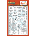 Dare 2B Artzy Tall Celebration Clear Stamp Set 25449