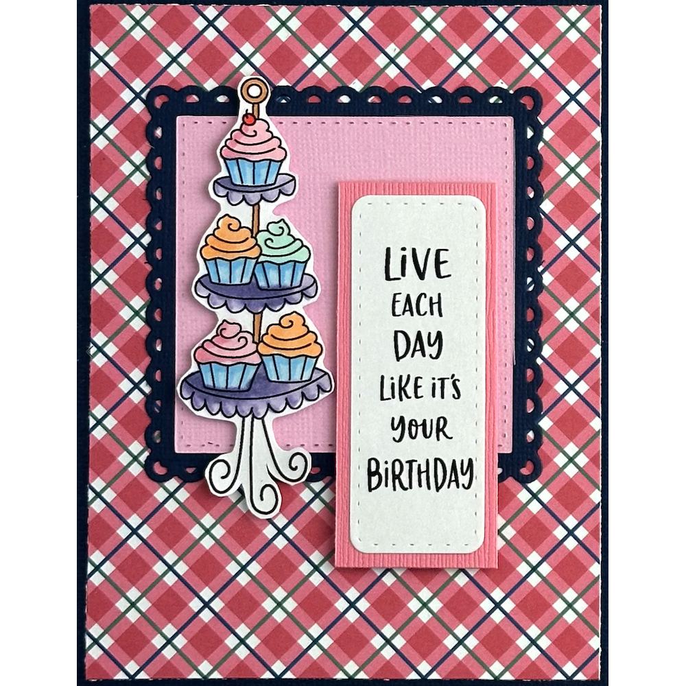 Dare 2B Artzy Tall Celebration Clear Stamp Set 25449 birthday