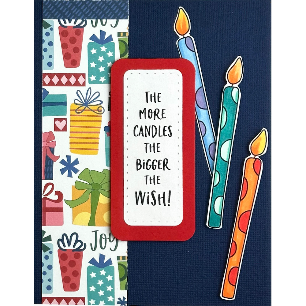 Dare 2B Artzy Tall Celebration Clear Stamp Set 25449 candles