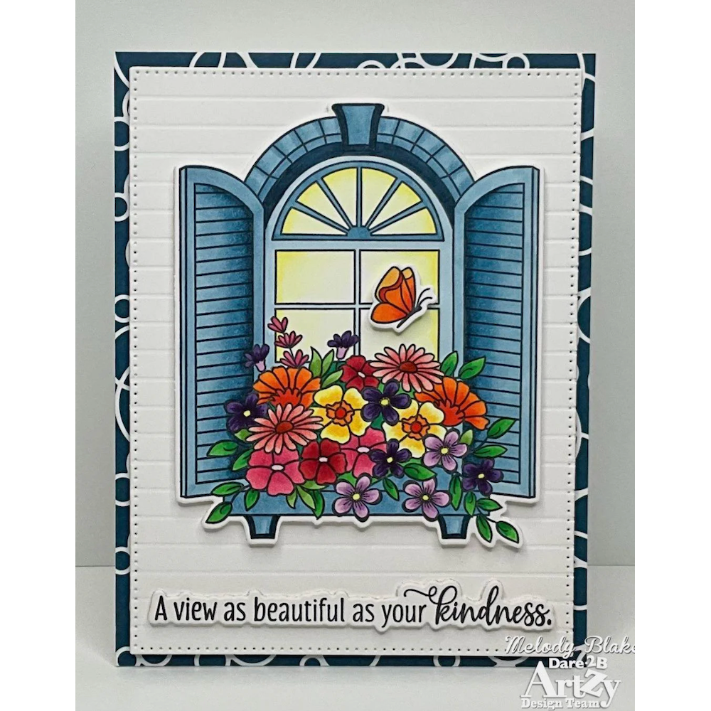 Dare 2B Artzy Window Greetings Clear Stamp Set 25430 kindness