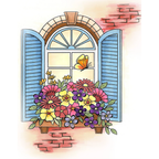 Dare 2B Artzy Window Greetings Die Set d266 shutters