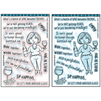 Dare 2B Artzy Wine Between Friends Stamp and Die Bundle