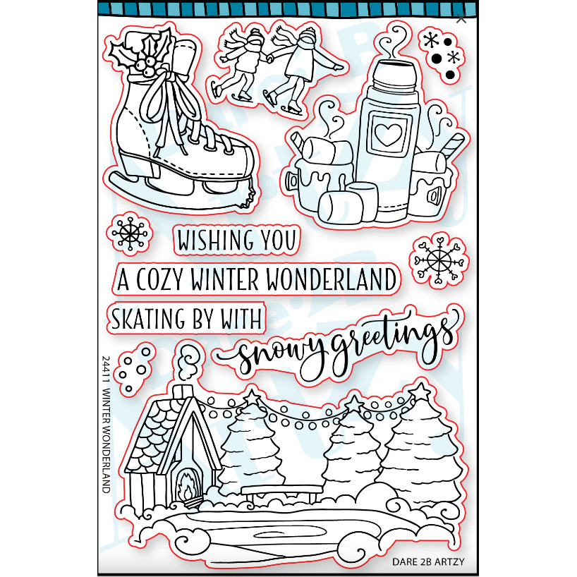 Dare 2B Artzy Winter Wonderland Stamp and Die Bundle