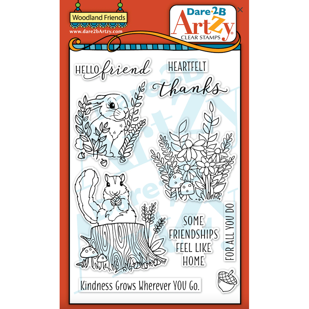 Dare 2B Artzy Woodland Friends Clear Stamp Set 25442