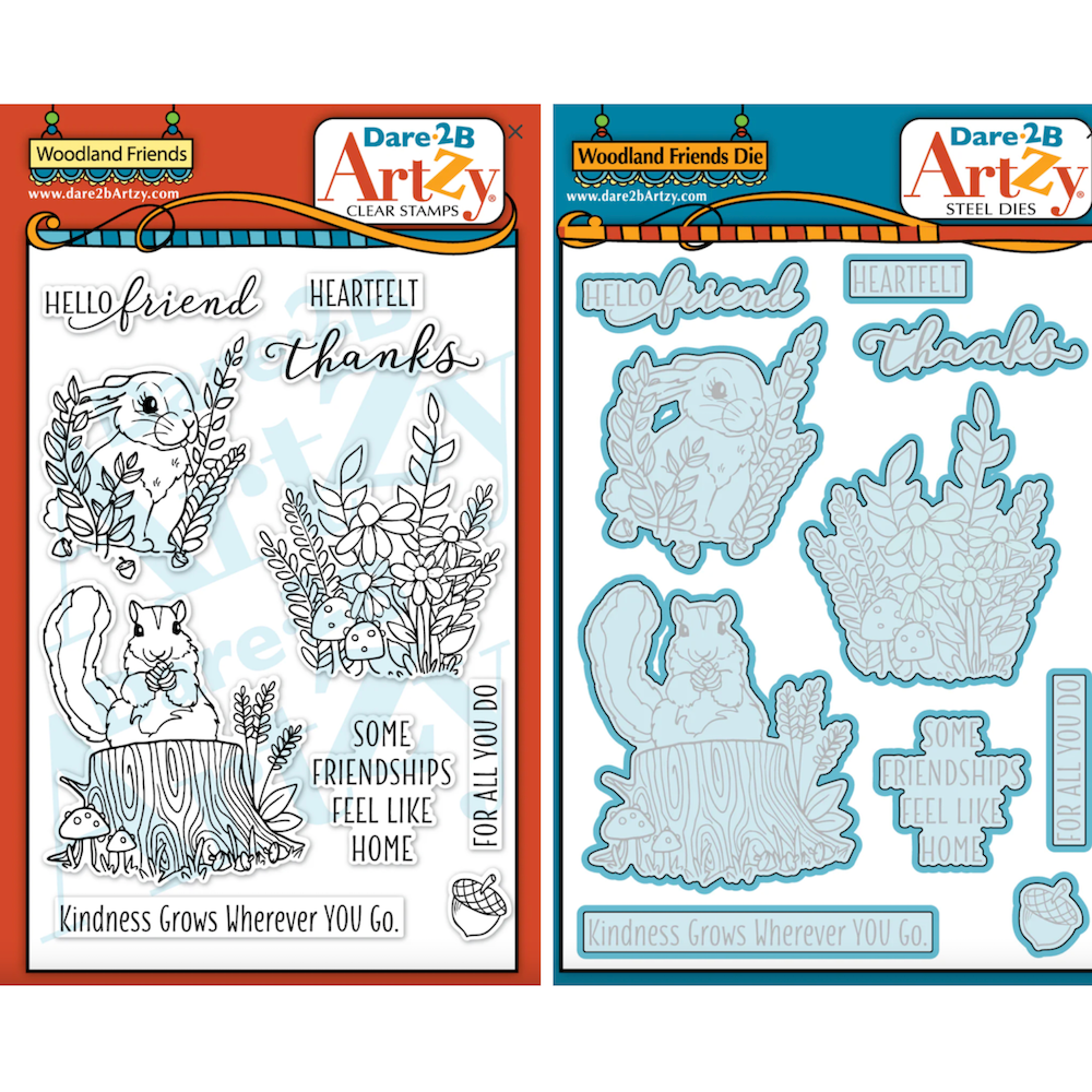 Dare 2B Artzy Woodland Friends Stamp and Die Bundle