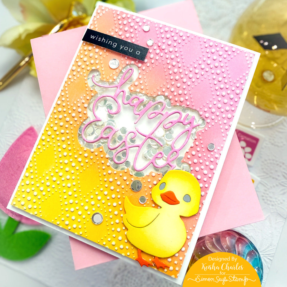 Simon Says Stamp Darling Duckling Wafer Dies s1023 Rain or Shine Easter Card | color-code:ALT08