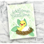 Simon Says Stamp Darling Duckling Wafer Dies s1023 Rain or Shine Baby Card