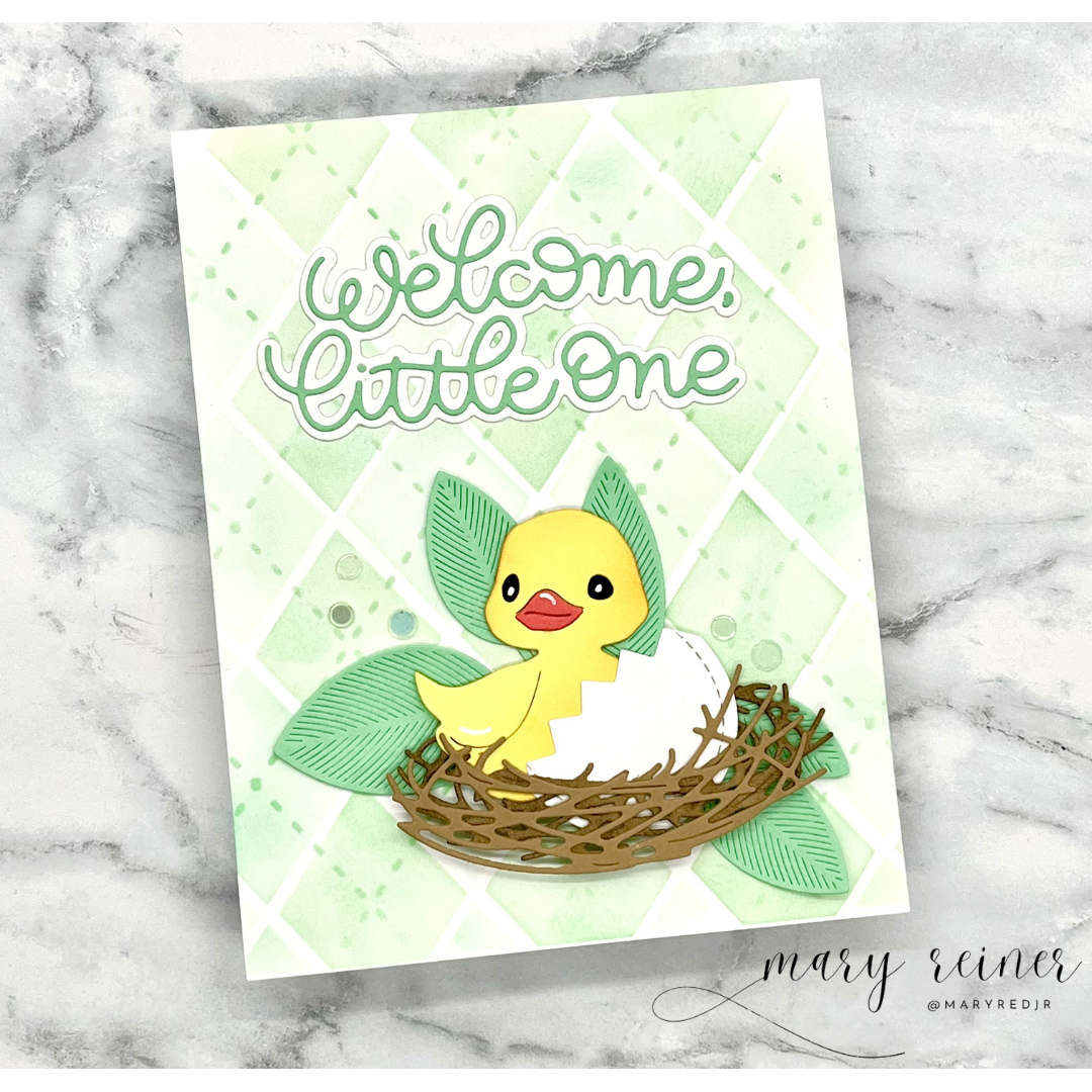 Simon Says Stamp Darling Duckling Wafer Dies s1023 Rain or Shine Baby Card
