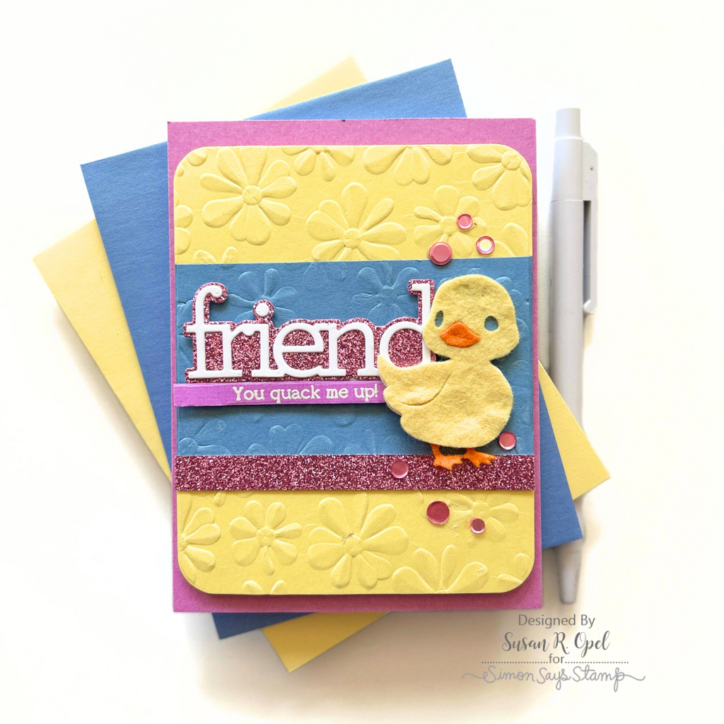 Simon Says Stamp Darling Duckling Wafer Dies s1023 Rain or Shine Friend Card