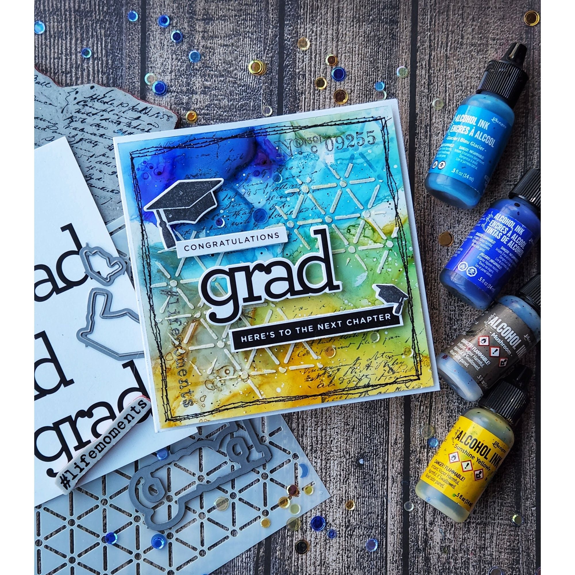 Simon Says Stamp Celebrate Collection I Want It All Stencils set781as