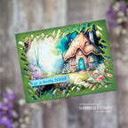 Whimsy Stamps Enchanted Cottage 2 Quick Card Fronts wsqcf-09 lovely friend