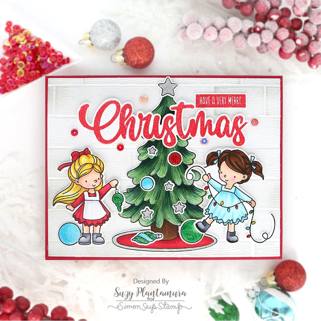 Simon Says Clear Stamps Deck The Halls sss202757c Season Of Wonder Christmas Card