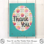 The Rabbit Hole Designs Deco Flower 6 Layer Die and Stencil Set thank you