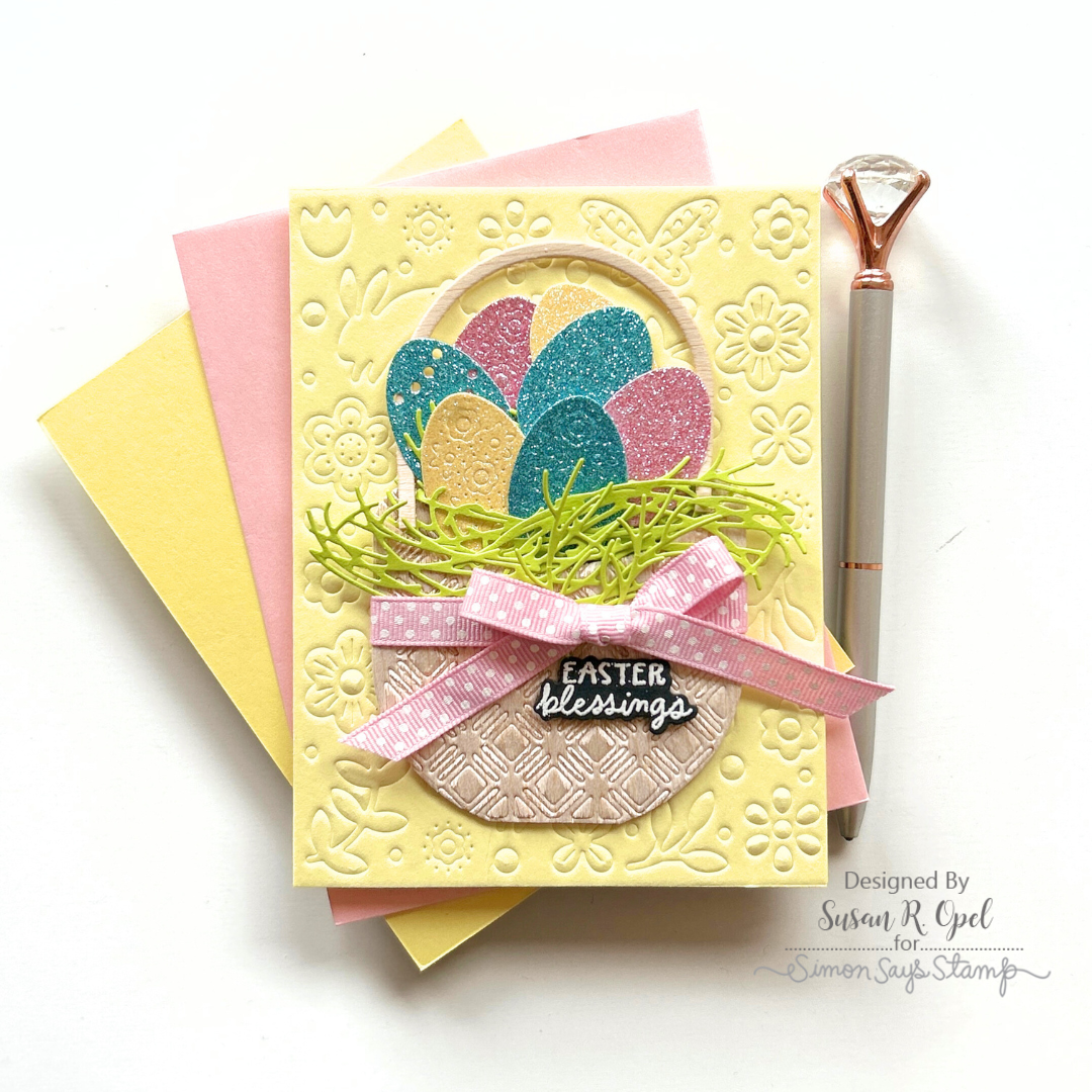 Simon Says Stamp Decorated Eggs Wafer Dies s1008 Favorite Things Easter Card