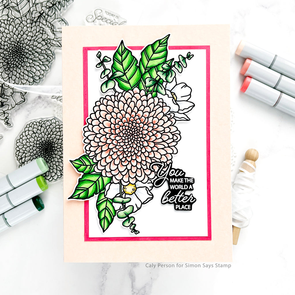 Gina K Designs Decorative Dahlia Clear Stamps as27 Better Place | color-code:ALT01