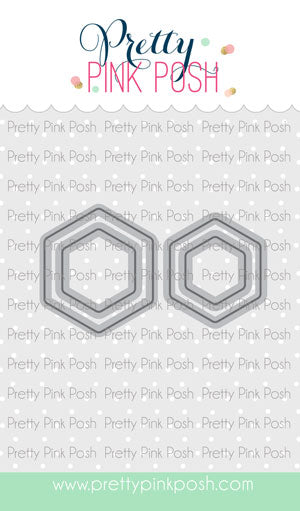 Pretty Pink Posh Decorative Hexagons Dies