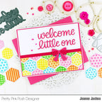 Decorative Hexagons Clear Stamps and Die Set welcome