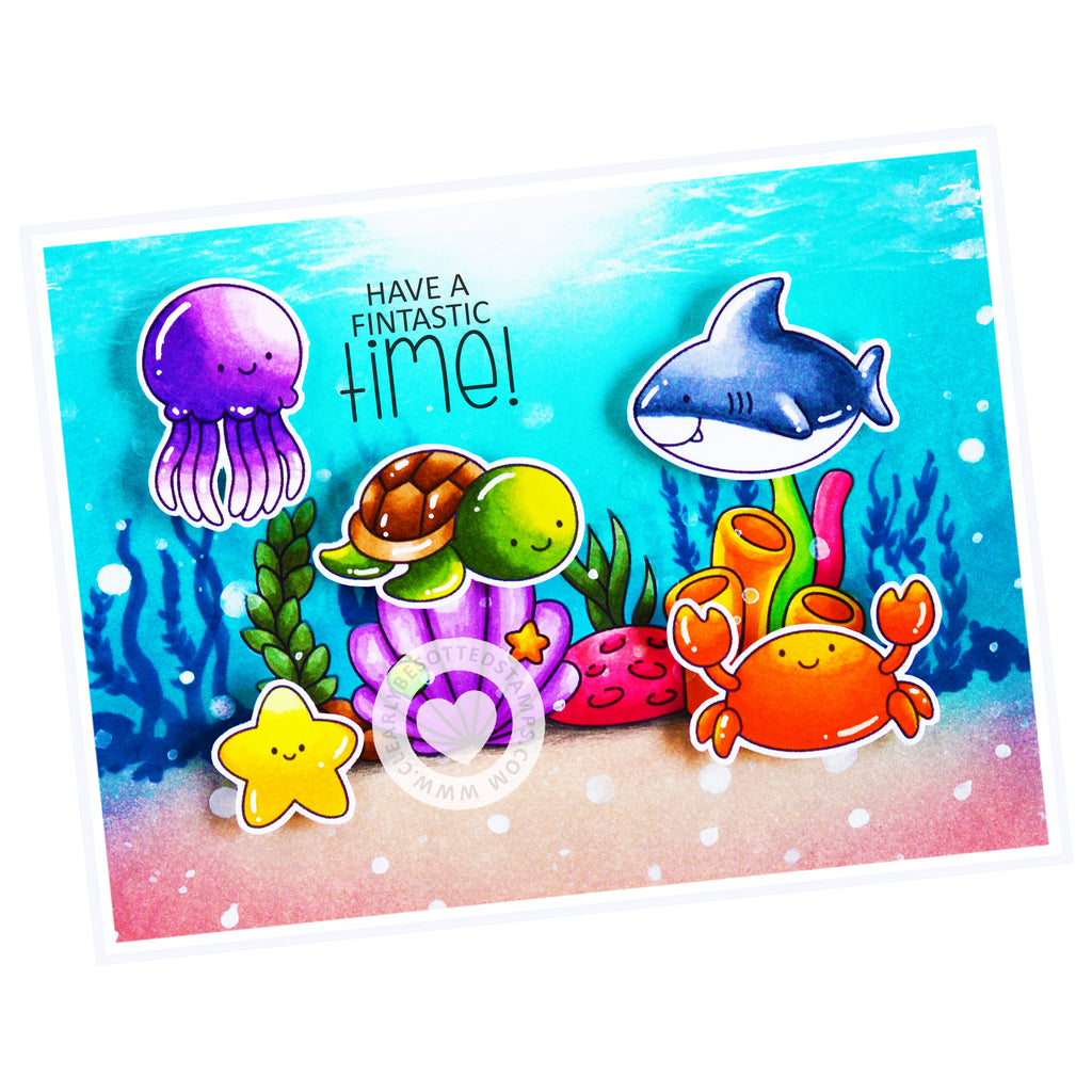 Clearly Besotted UNDER THE SEA Clear Stamps shark