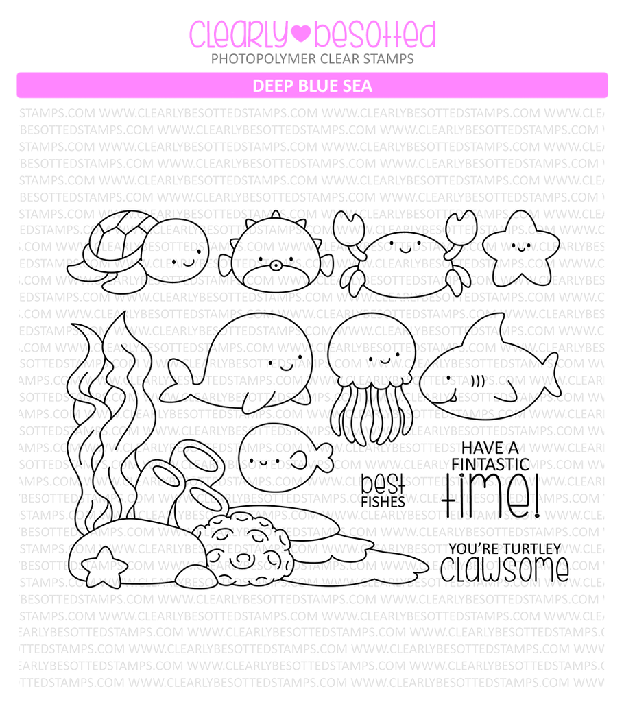 Clearly Besotted UNDER THE SEA Clear Stamps