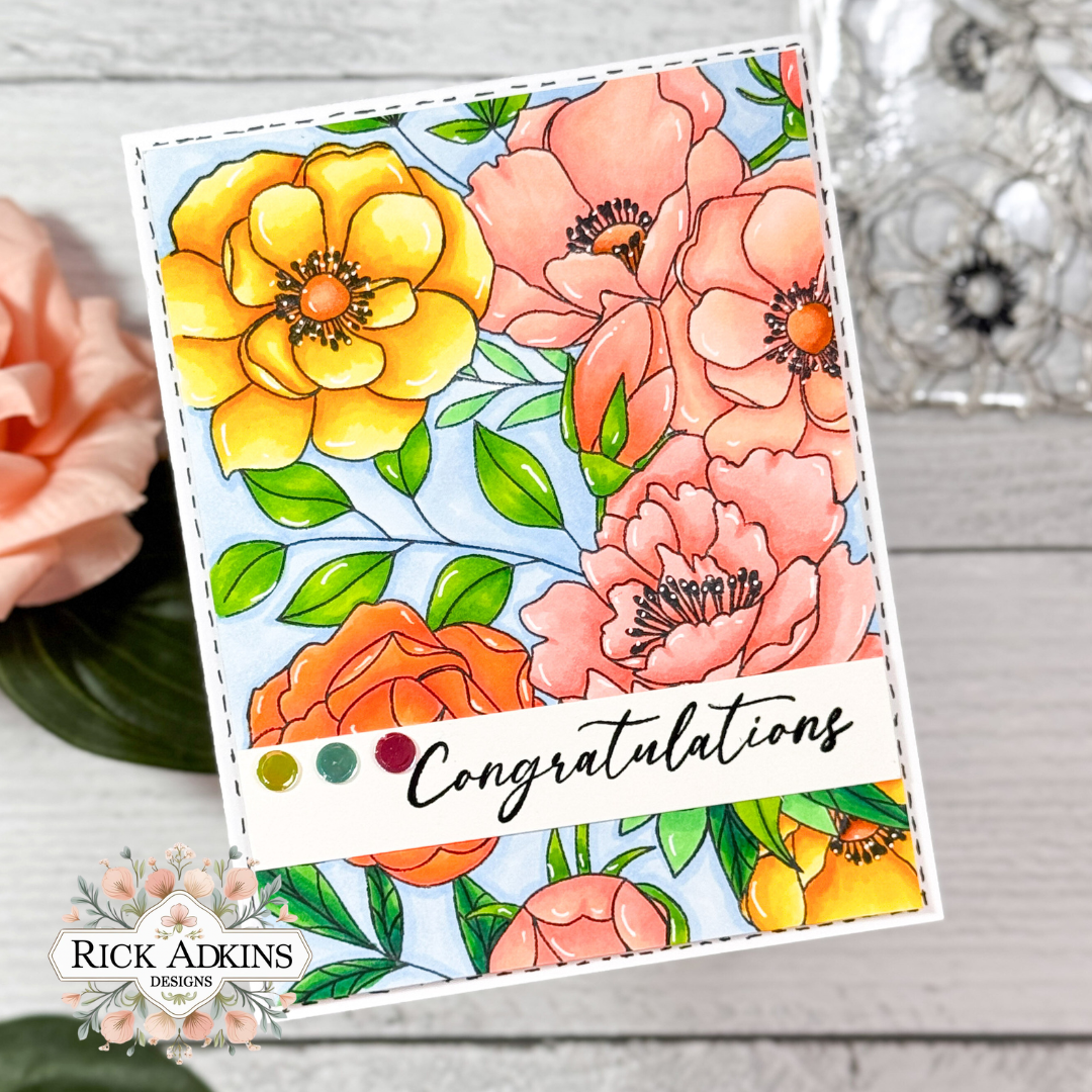 Simon Says Stamps and Dies Delicate Blossoms set1029db Happy Camper Congratulations Card | color-code:ALT02