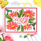 Simon Says Stamp Delicate Hummingbird Duo Wafer Dies s943 Cheering for You Sending Love Card | color-code:ALT02