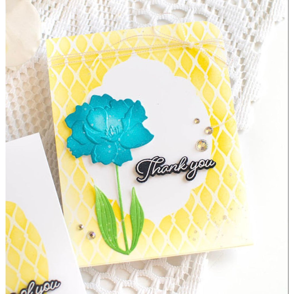 Simon Says Stamp Stencil Delicate Lattice 1091st Thank You Card | color-code:ALT09