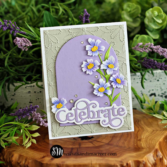 Simon Says Stamp Embossing Folder Dainty Dotted Daisy sf504 Friend Like You Celebrate Card | color-code:ALT03