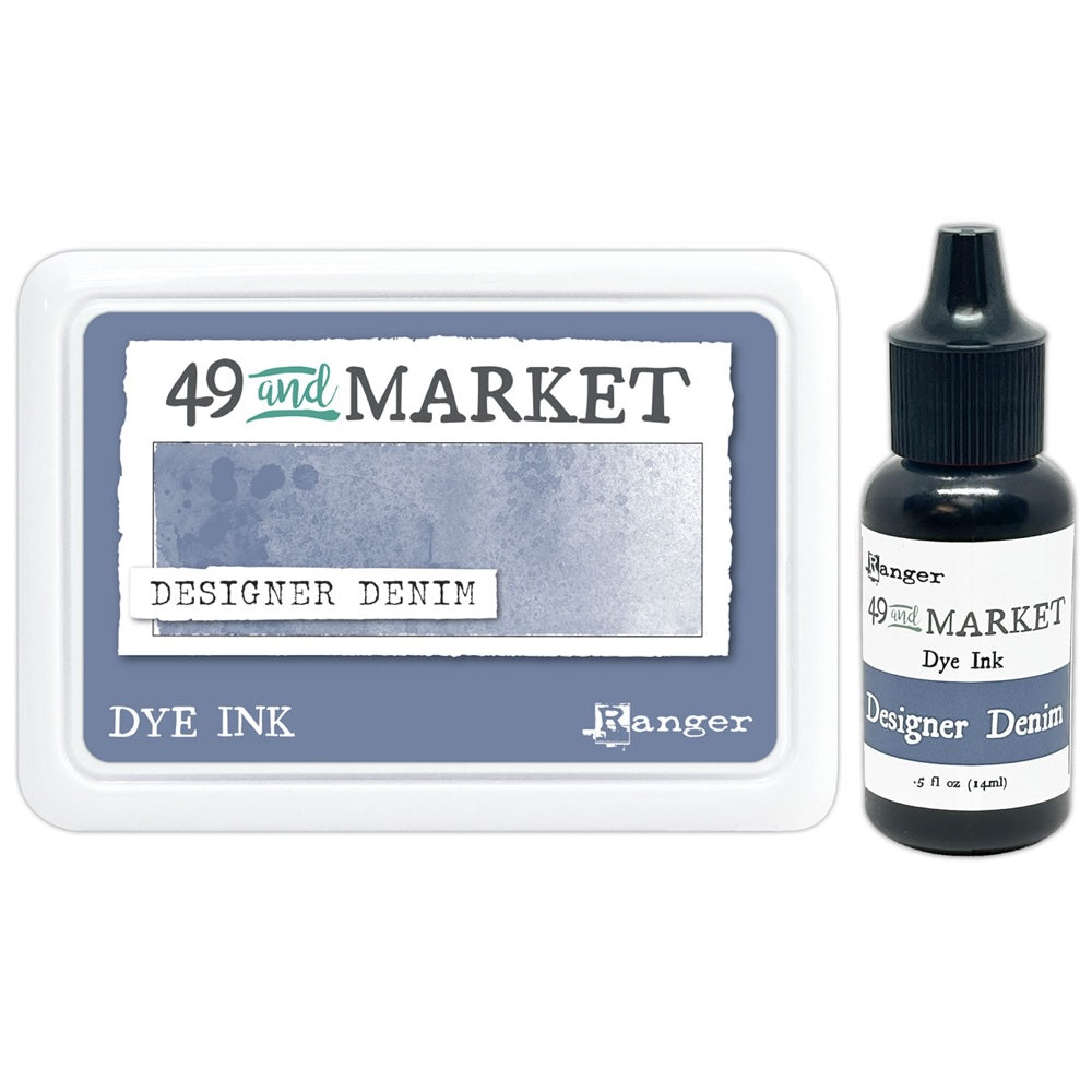 Designer Ink Ranger 49 and Market Designer Denim Dye Ink Pad And Reinker Bundle ...