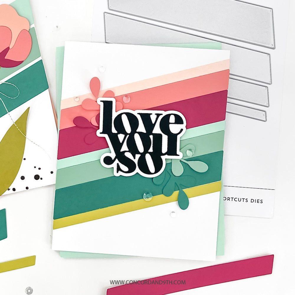 Concord & 9th Diagonal Shortcuts Die Set 12120 love