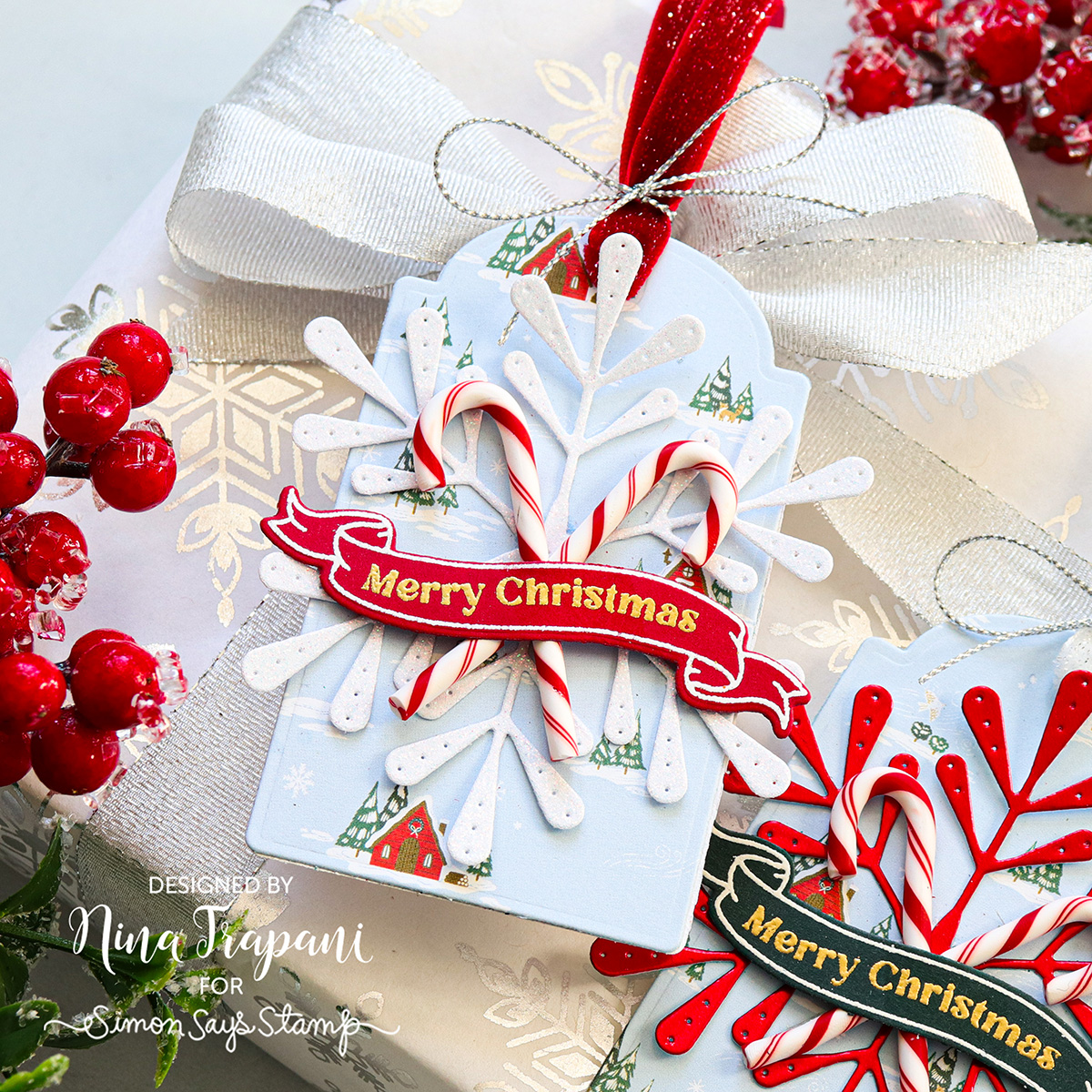 Simon Says Stamp Grand Pixie Snowflake Wafer Die s962 DieCember Christmas Tag | color-code:ALT11